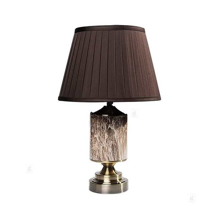 Antique Classic Table Decoration Lamp, Bedside lamp with Glass Base for Living Room.
