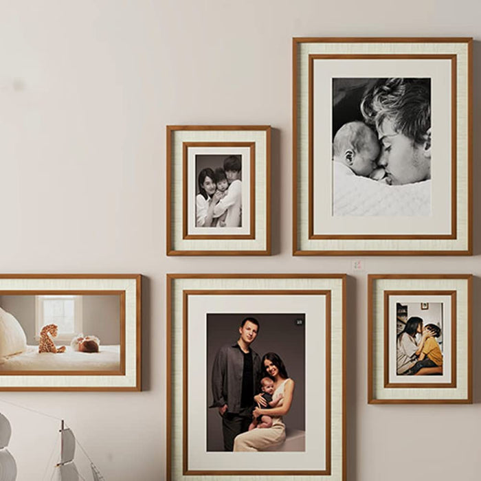 Art Street Set of 7 Brood Premium 3D Photo Frame (Silver-Brown, 11x14, 6x10, 5x7 Inches)