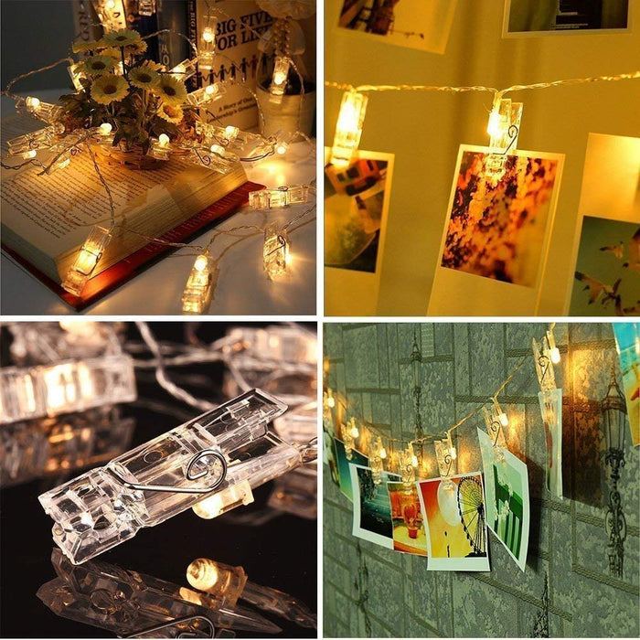 24 LED Photo Clips String Lights Photos Pictures and Home Decoration- (Pack Of -2)