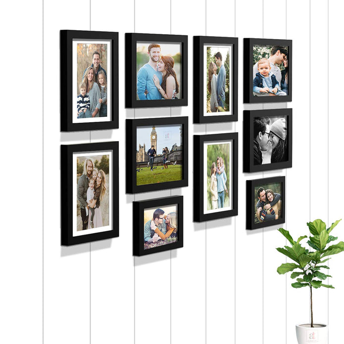 Photo Frame Sets For Wall, Black Picture Frame For Home Decoration Size Eco Series.