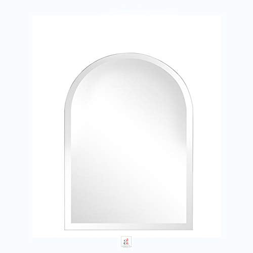 Frameless Beveled Glass Wall Mirror for Bathroom, Wall Mirrors ( Color Silver )