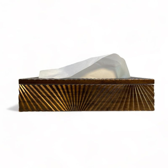 Art Street Tissue Box Holder with Cover, Rectangle Facial Tissue Paper Box Holder Decorative Organizer, Napkin Dispenser Box (Coffee, Size: 9x6x2.3 Inch)