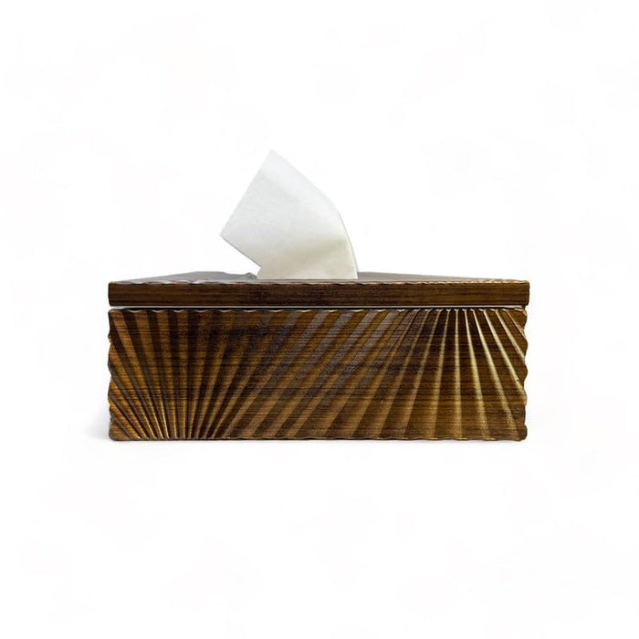 Art Street Tissue Box Holder with Cover, Rectangle Facial Tissue Paper Box Holder Decorative Organizer, Napkin Dispenser Box (Coffee, Size: 9x6x2.3 Inch)