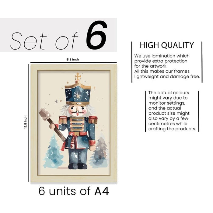 Art Street Gallery Wall Art Set, Christmas Prints, Snow Man Christmas Bundle (8.9x12.8 Inch, A4) (X-MAS Special)