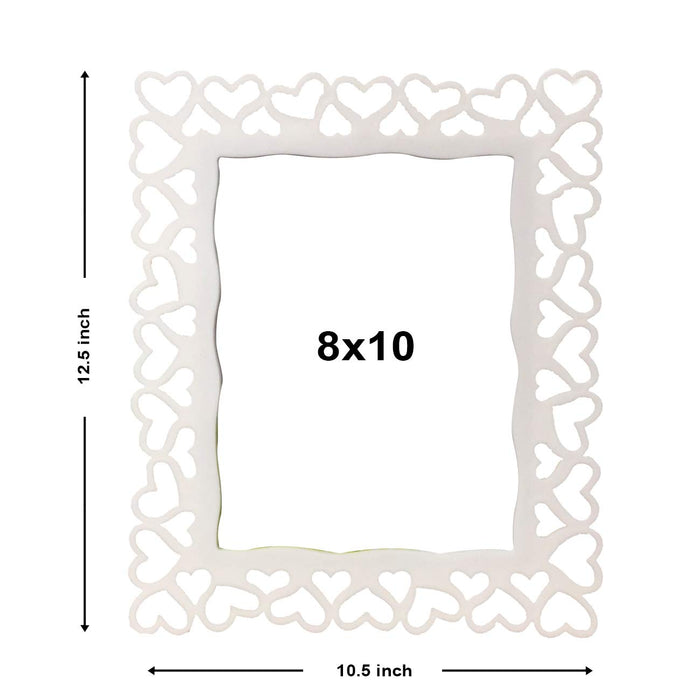 Art Street Designer White Heart Table Top Photo Frame Perfect For Office & Home Decor.