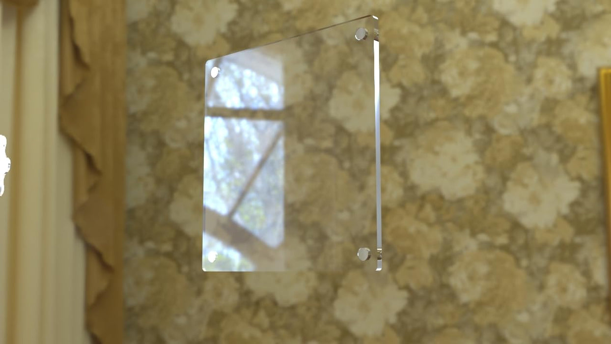 Acrylic Magnetic Picture Photo Frames 9x9 Cm Set of 4, Custom Acrylic Refrigerator, Square Shape Fridge Magnetic Photo Frames with Personalized Photos, for Gifts, Office Home Kitchen Décor