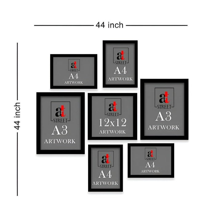 Womens Floral Indian Folk Art Wall Art Print Paintings, set of 7 | Digital Framed Painting 30x42, 21x30, 30x30 cm