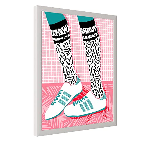 Art Street Duo sneakers Illustration Art Posters Art Prints For Room Decoration, Decorative Home Wall Décor Art Posters, Wall Art For Living Room (Set Of 2, 13x17 Inch)