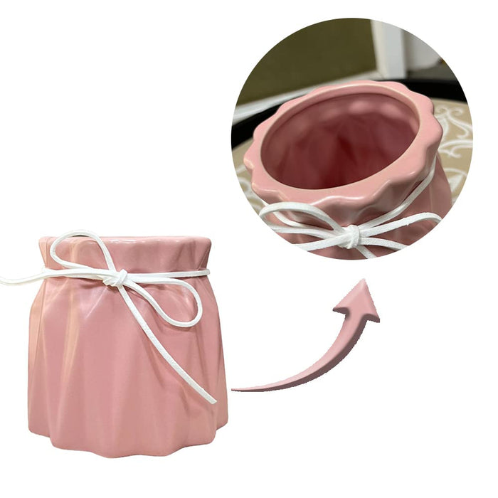 Decorative Ceramic Flower Vase, Origami Pear Shaped Modern Vases for Home (Size: 9x9.8 Cm)