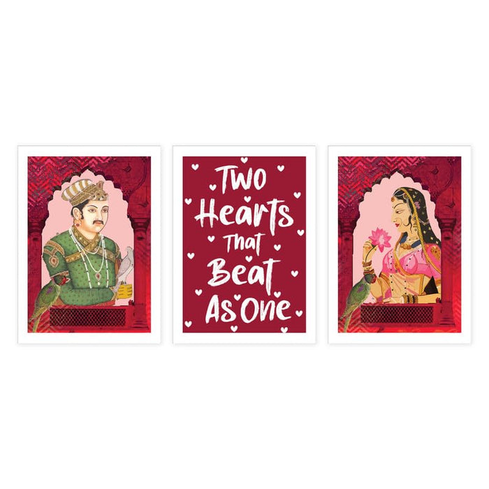 Valentine Wall Art Prints For Couples, With Valentine Noun, Paper Framed, Wall Décor (8.9x12.8 Inch)