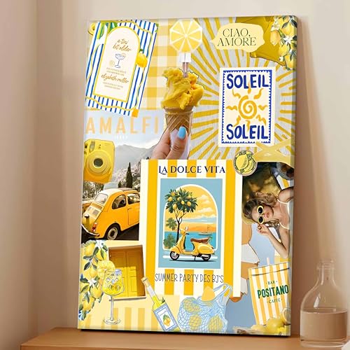 Italian Summer Pop Art Canvas Wall Painting | Travel pop art Canvas Wall Painting For Home and Office Wall Décor (41x56 cm)