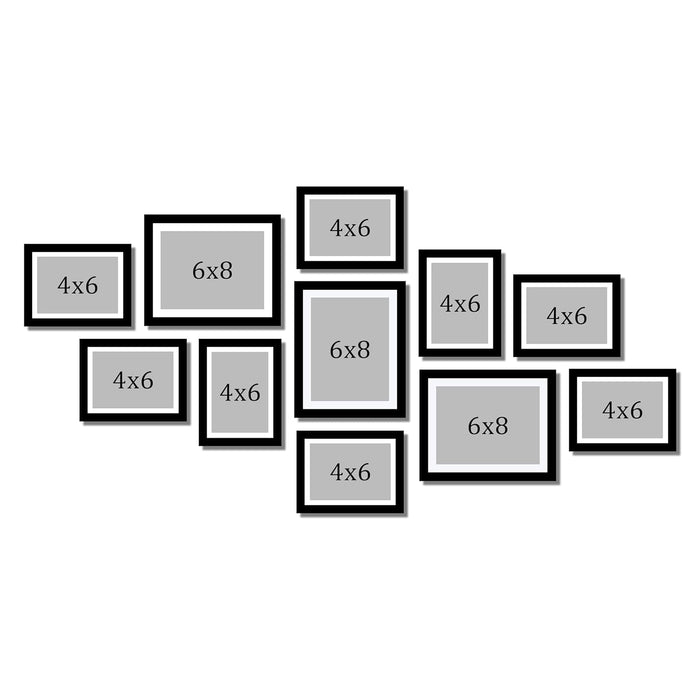 Collage Photo Frame Set of 13 | Multi-Size Gallery Wall Picture Frames for Family Photos | Modern Wall Décor for Living Room, Bedroom & Home Decoration