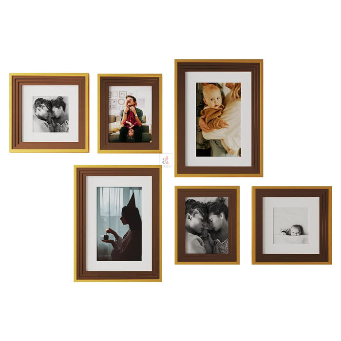 Gusto Wall Photo frame Home & office Room Décor - Set of 6( Size 8x12,6x10,8x8 Inch )
