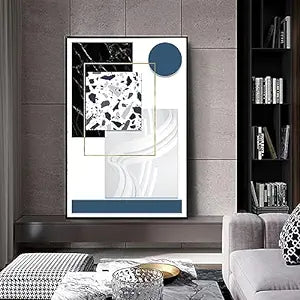 Art Street Canvas Painting Montreal Geometrical Shape Decorative Art For Living Room (Size:23x35 Inch)