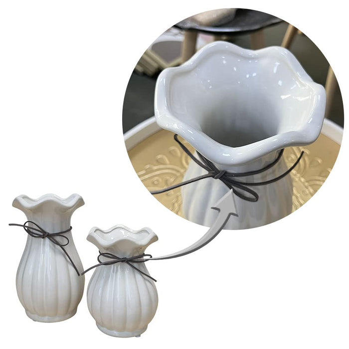 Decorative Ceramic Flower Vase, Origami European Style Modern Vases for Desk Decoration, Flower Pot for Home, Living Room, Bedroom.