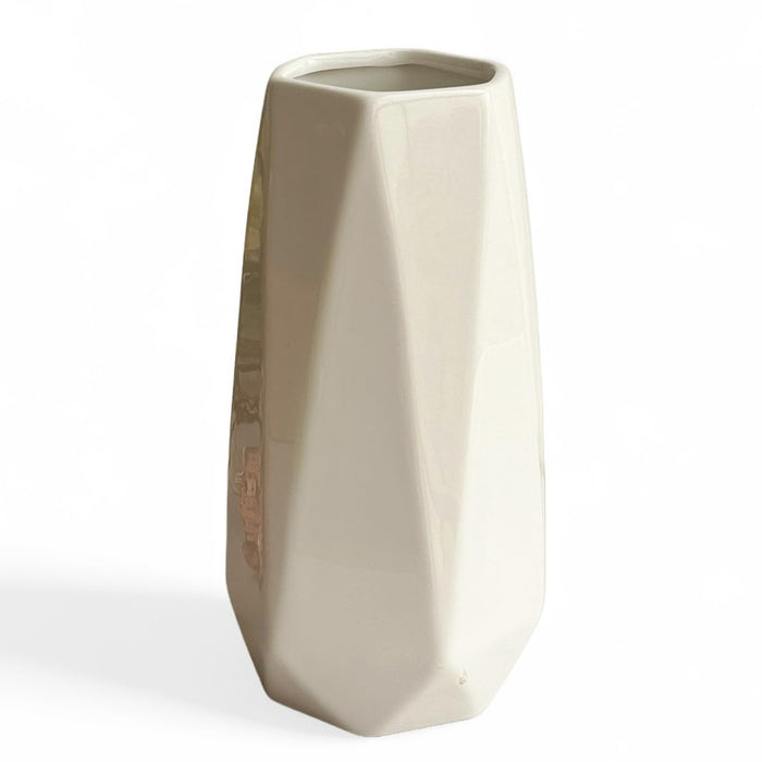 Art Street Modern Geometric Designed Decorative Ceramic Vase for Home Décoration,Office, Living Room, Bedroom (Size: 4x7.5 Inch)