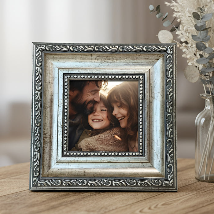Photo Frame for Tabletop | Plexiglass, Frame for Home and Office Decoration (Beige, 5x5 Inch)