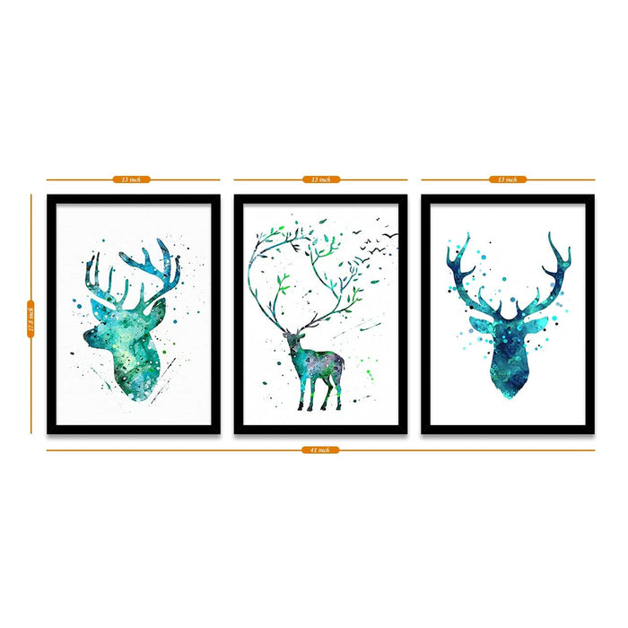 Set of 3 Boho Artwork, Bohemian Code Framed Art Print for Home Decoration.