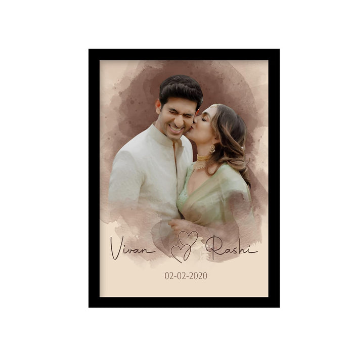 Customized Gifts for Couple Anniversary Photo Frame Personalized Valentine Gift for Couple, Husband, Wife and Anniversary (8x12 Inch)