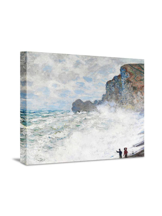 Canvas Painting Wall Art Print Picture The Beach at Honfleur Paper Collage Decorative Luxury Paintings for Home Décor (Blue, 16 x 22 Inches)