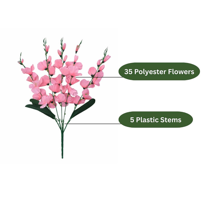 Art Street Artificial Gladiolus Flower Bunch for Vase, for Home Décor Table Placement Office Desk,