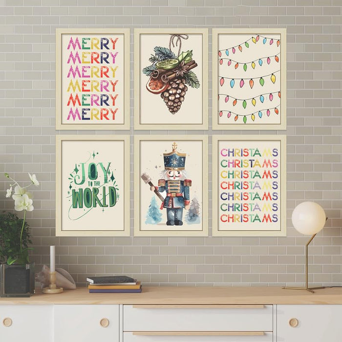 Art Street Gallery Wall Art Set, Christmas Prints, Snow Man Christmas Bundle (8.9x12.8 Inch, A4) (X-MAS Special)