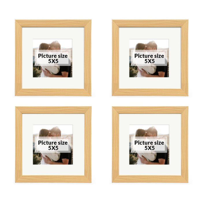 Art Street Beige Wall Photo Frame Collage for Living Room, Wall Hanging Picture Photo Frames Home & Wall Decoration, (8x8 inch Set of 4, with matt 5x5 Inch)