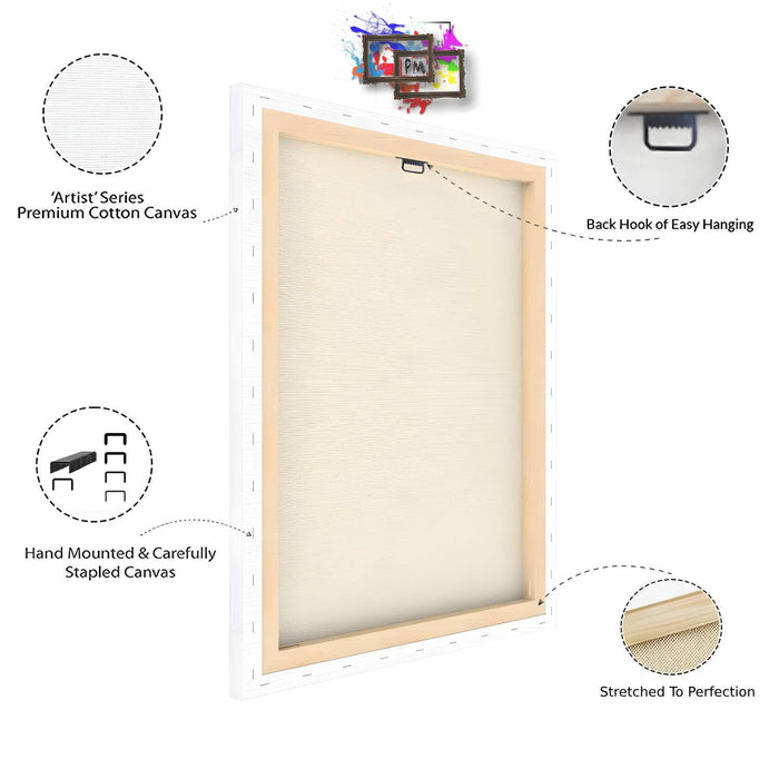 Floral Theme Stretched Canvas Painting Art Print Pack of 2 | Digital Print On Stretched-Canvas (30x41 CM)