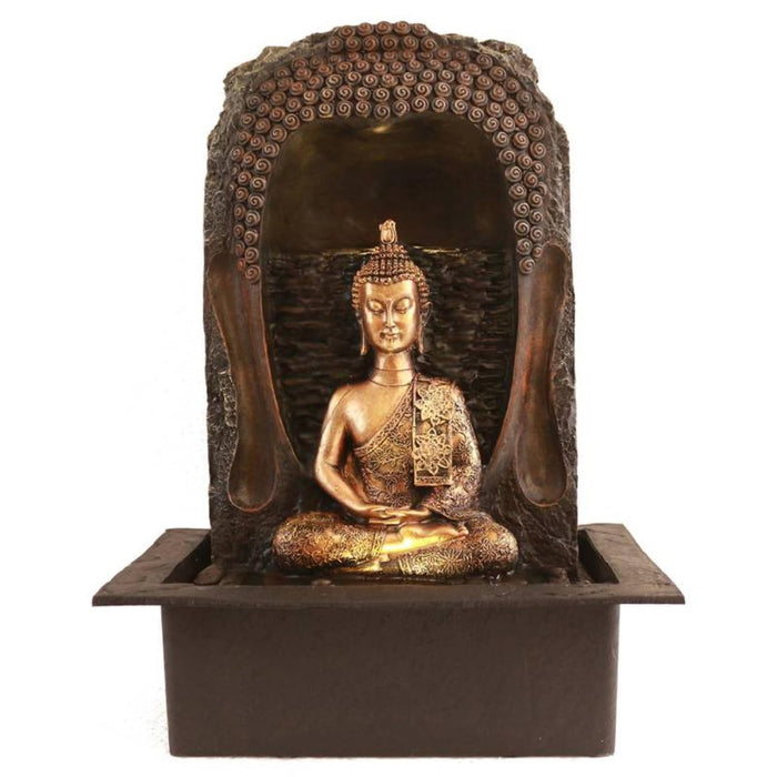 Art Street Beautiful Lord Fountain for Home Decorative Home Gifts for Drawing Room Living Room Waterfall Decorative Item Polyresin (Lord Buddha Meditation Fountain 1)