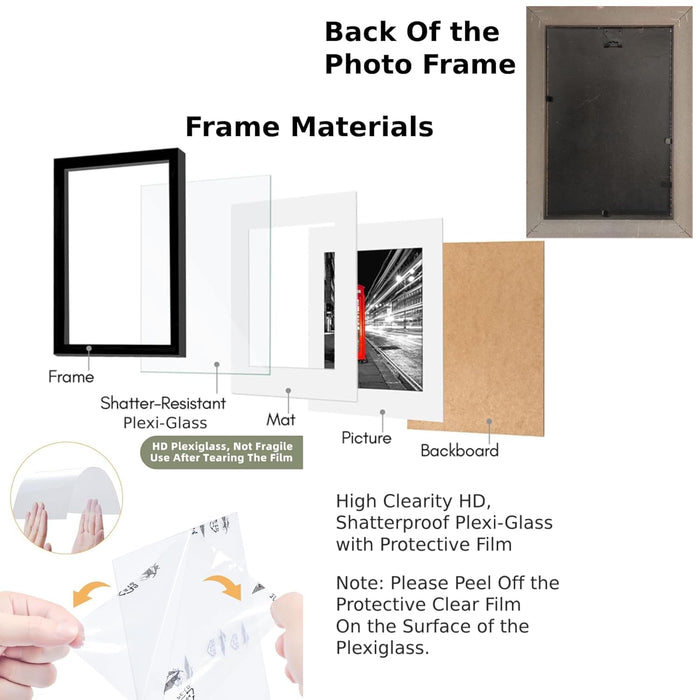 Photo Frame for Tabletop | Plexiglass, Frame for Home and Office Decoration (White, 5x5 Inch)