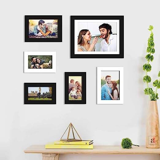 Set Of 6 Wall Photo Frame, For Home & Office Decor ( Size 4x6, 5x7, 8x10 inches )
