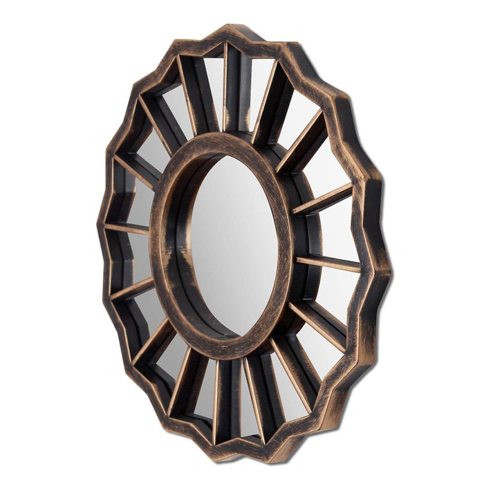 Lustrus Flower Decorative Wall Mirror Set of 4 Wall Hanging Mirrors (Size - 9 x 9 inch)