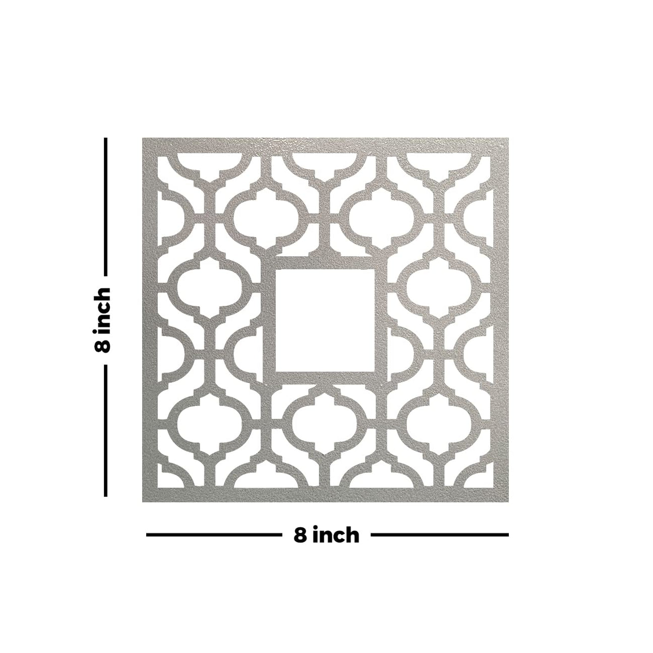 Floral Decorative Wall Art, MDF Square 3D Jharokha Jali for Home Decor ...