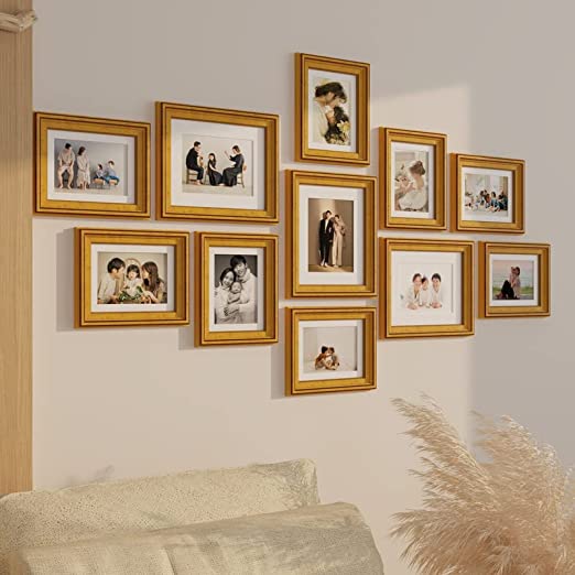 Art Street Designer 3D Photo frame Boulevard Set of 11 Individual Photo Frames/Wall Hanging. ( Size 6x8, 8x10 inches )