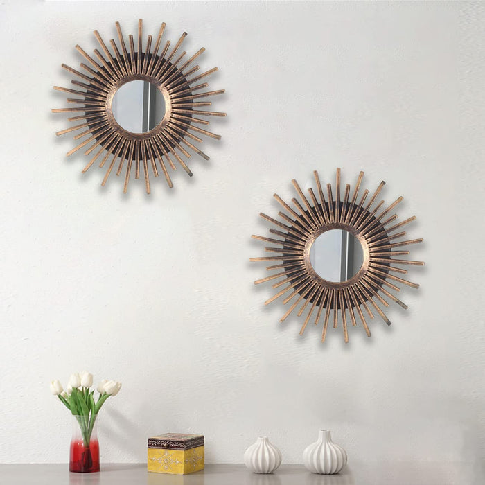 Sun Streek Mirror Decorative in Round Shape (9 x 9 Inchs) ( BOHO collection)