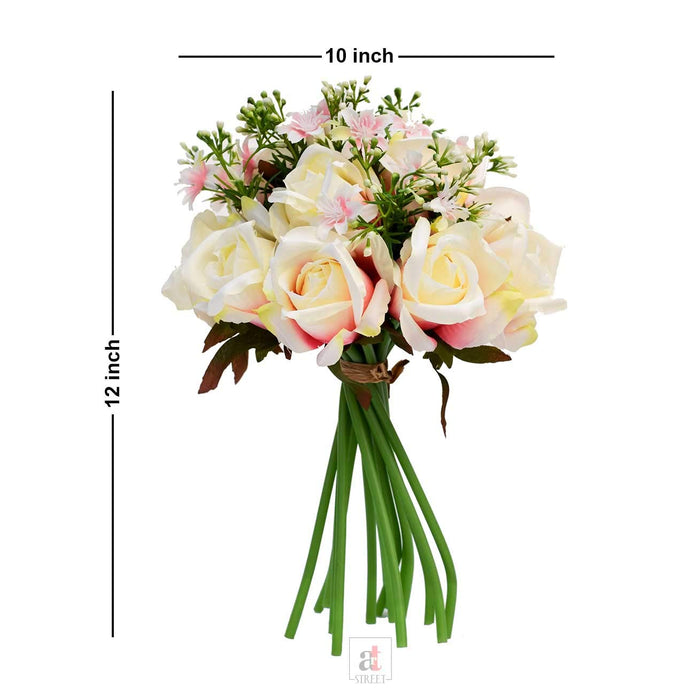 Artificial 9 Head Rose Flowers With Stem, Flowers for Home, Office Decoration.