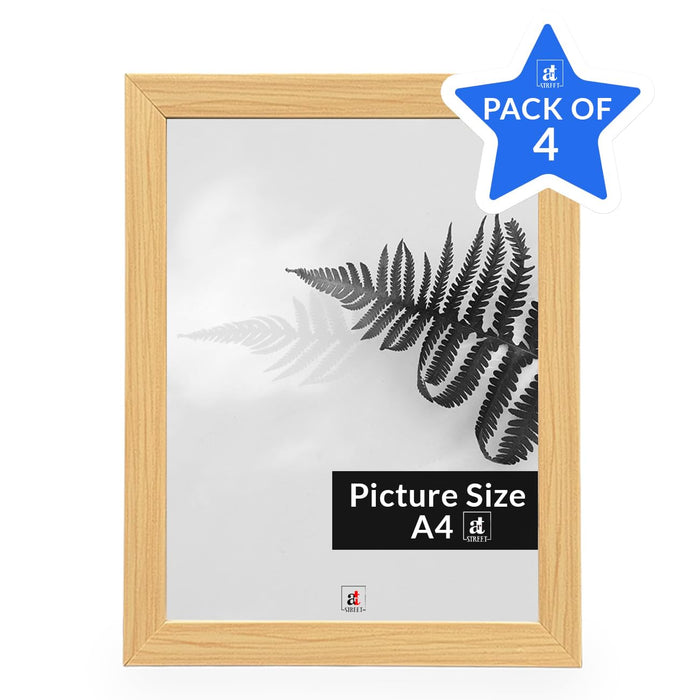 Art Street A4 Size Certificate, Document Photo frames Set of 4 For Home Decoration, Living Room, Office Decoration (Size: 8" x 12")