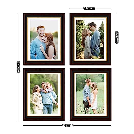 Art Street Picture Frames Set of 4 Wall Mounted Premium 3D Photo Frame Wall Hanging Individual Collage
