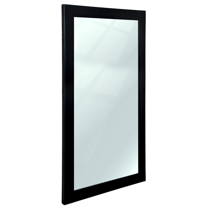Bathroom Wall Mirror, Black Wall Mount Rectangular Makeup Mirror, Decorative Looking Glass with Frame (Size: Inner: 12x24 in, Outer: 15x27 Inch)