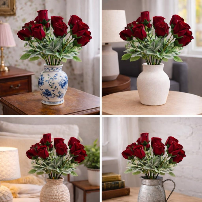 Art Street Artificial Red Rose Flowers Bouquet for ' S Day, Rose Flowers Bunch