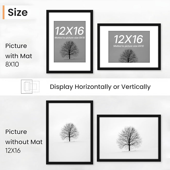 Art Street Photo Frame For Wall Set of 5 Black Picture Frame For Home and Office Decoration, Size -(Size -12x16 Inches)