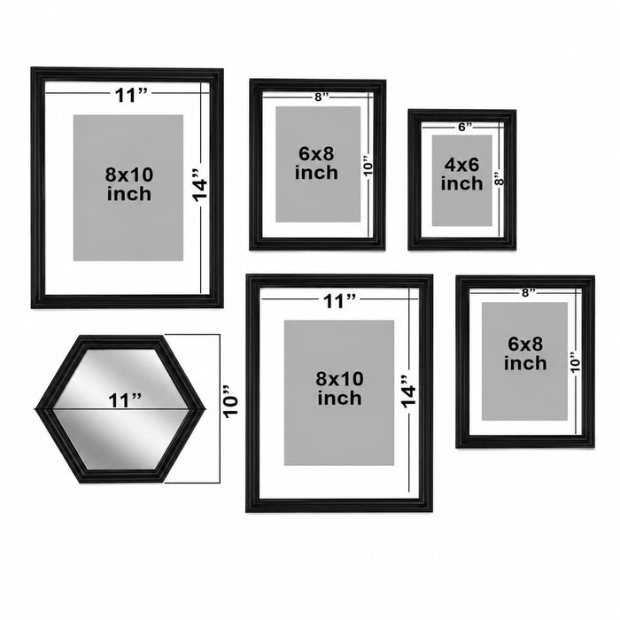 Collage Photo Frame Set of 13 | Multi-Size Gallery Wall Picture Frames for Family Photos | Modern Wall Décor for Living Room, Bedroom & Home Decoration