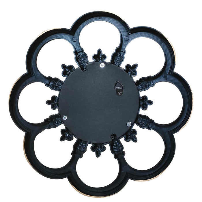 Beautiful Flower Shape Wall Mirrors Set of 4, Round Shape Bronze Decorative Wall Mirror (Bronze, Size -10 x 10 Inchs)