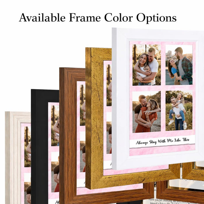 Art Street Customized Folding Table Stand Photo Frame for Valentine Gift, Couples Anniversary, Birthday| Personalized Book Style Frame for Two 5x7 In Photos