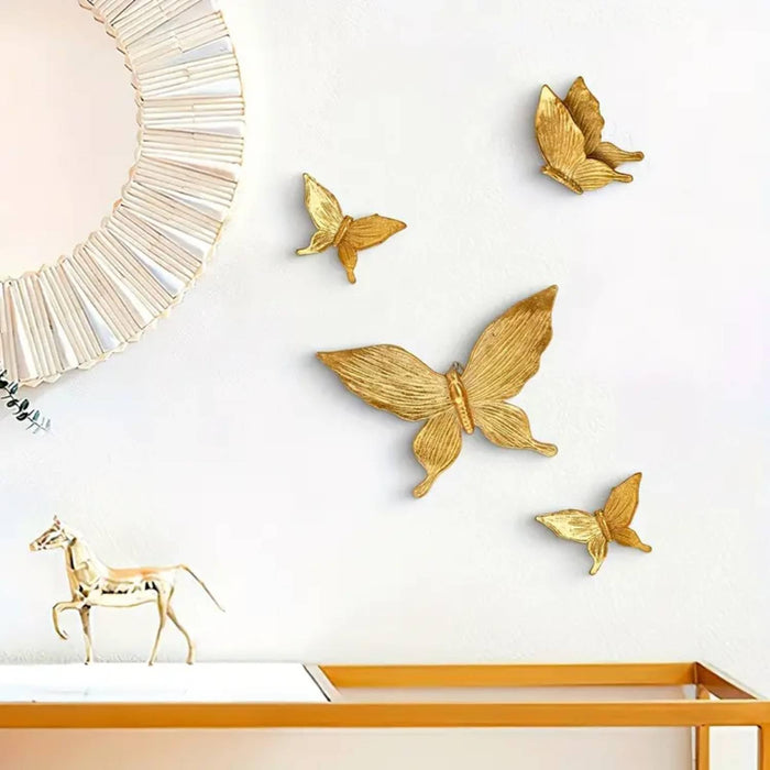 Art Street Inspirational Butterfly Raisin Wall Décor Decorative (Set of 4, Brown)