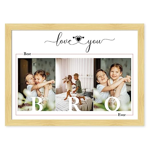 SNAP ART Personalized Best Bro Ever Wall Photo Print Collage Gift For Brother & Sister, Customized Gift (Best Sister Ever 12x17 Inches)