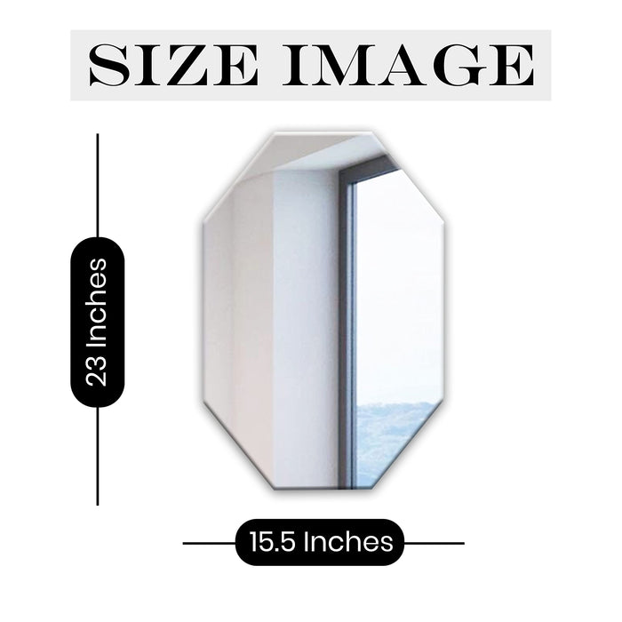 Frameless Beveled Glass Wall Mirror for Bathroom, Wall Mirrors ( Color Silver )