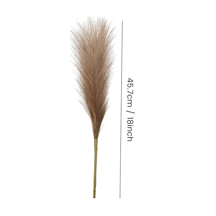 Artificial Pampas Grass for Decoration, Pink Blush Faux, Non-Shedding Feather Grass Pack of 4 | Gradient Pampas Grass | (18 Inch)