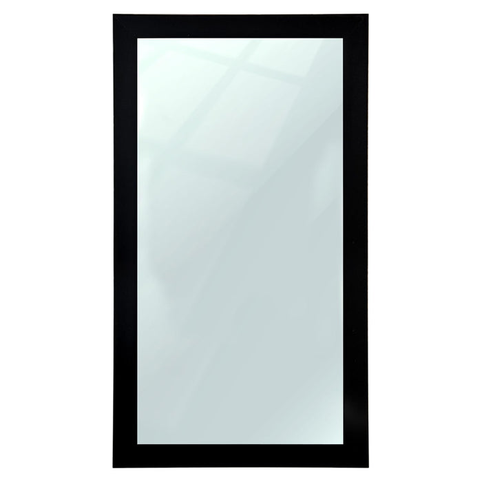 Bathroom Wall Mirror, Black Wall Mount Rectangular Makeup Mirror, Decorative Looking Glass with Frame (Size: Inner: 12x24 in, Outer: 15x27 Inch)