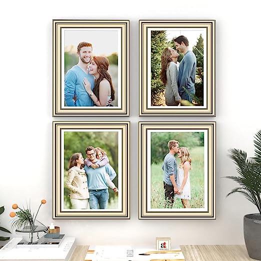 Art Street A4 Size Photo Frame For Wall Set of 4 Premium Picture Frame with  Free Hanging Accessories-Size -8x12 Inches